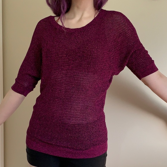 Fuchsia batwing shirt - Picture 1 of 4